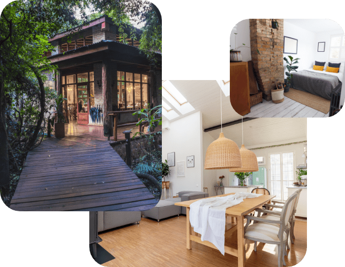 Images of interior and exterior design